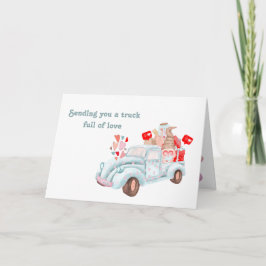 バレンタインデートラックパーソナライズされた名札 シーズンカード