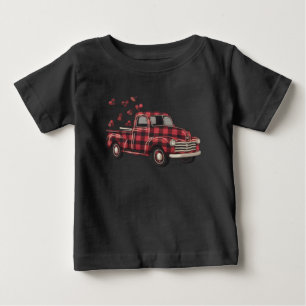 バレンタインデートラック おもしろ バッファロー プラッド レオパード ベビーTシャツ