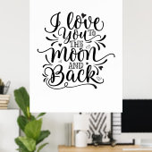 バレンタインデート愛する月 ポスター (ホームオフィス)