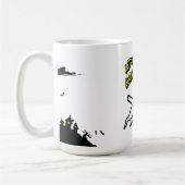 バレンタインデーハロウィーンゴースト一緒にマグカップ コーヒーマグカップ (左)