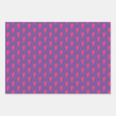 バレンタインデーハートと単語パターン ラッピングペーパーシート (正面3)