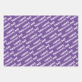 バレンタインデーハートと単語パターン ラッピングペーパーシート (正面)