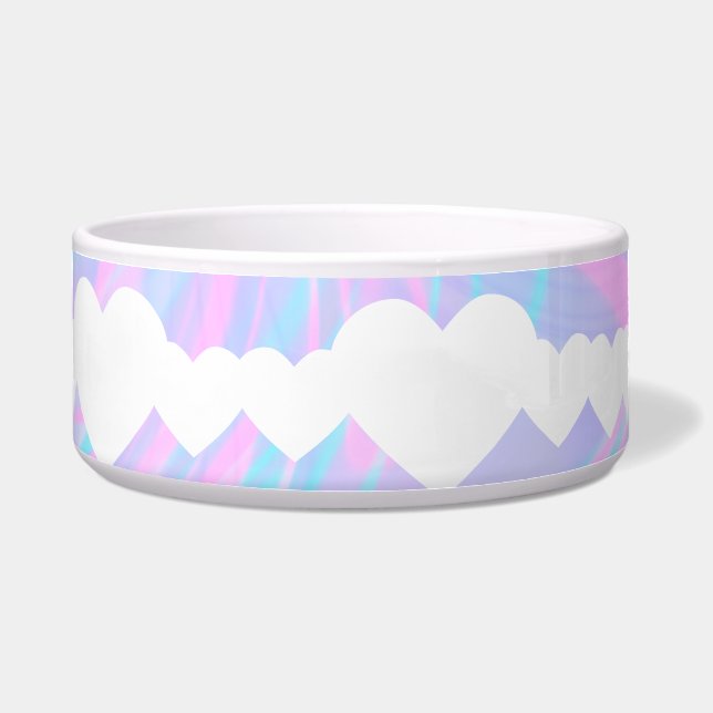 バレンタインデーハートと抽象芸術ピカラフルンク ボウル (正面)