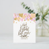 バレンタインデーハートと花バイブル・バース ポストカード (スタンド正面)