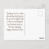 バレンタインデーハートと花バイブル・バース ポストカード (裏面)