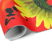 バレンタインデーハートと花ラッピング紙 ラッピングペーパー (ロールコーナー)