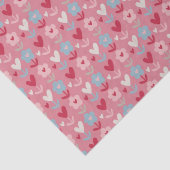 バレンタインデーハートと花 薄葉紙 (詳細)