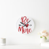 バレンタインデーハートを通して私の矢になる ラウンド壁時計 (ホーム)