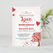 バレンタインデーハートアーチブライダルシャワー 招待状 (スタンド正面)