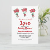 バレンタインデーハートアーチブライダルシャワー 招待状 (スタンド正面)