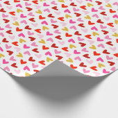 バレンタインデーハートオン白 ラッピングペーパー (角)