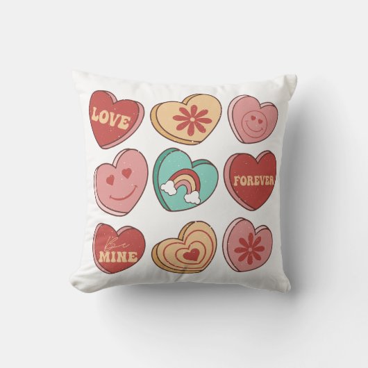 バレンタインデーハートキャンディー クッション (正面)