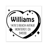 バレンタインデーハートキャンディ差出人住所 セルフインキングスタンプ (デザイン)