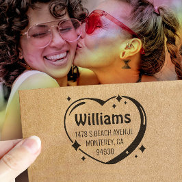 バレンタインデーハートキャンディ差出人住所 セルフインキングスタンプ