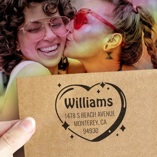 バレンタインデーハートキャンディ差出人住所 セルフインキングスタンプ