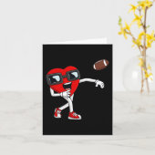 バレンタインデーハートクォーターバックサッカーボーイズキッド カード (黄色い花)