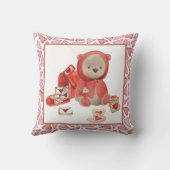 バレンタインデーハートクッキーかわいい クッション (裏面)