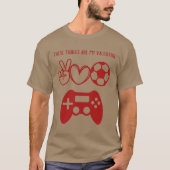 バレンタインデーハートゲーム，サッカーTシャツ Tシャツ (正面)