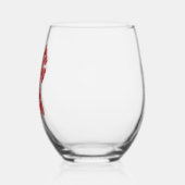 バレンタインデーハートコケットボウレトロバレンタイン ステムなしワイングラス (右)