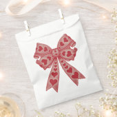 バレンタインデーハートコケットボウレトロバレンタイン フェイバーバッグ (クリップ留めされた状態)