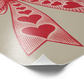 バレンタインデーハートコケットボウレトロバレンタイン フォトプリント            (角)