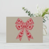 バレンタインデーハートコケットボウレトロバレンタイン 招待状 (スタンド正面)