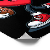 バレンタインデーハートサッカー少年ガールズキッズスポ ポスター (角)