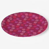 バレンタインデーハートサークル ペーパープレート (アングル)