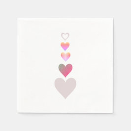 バレンタインデーハートシンプルかわいいパターン スタンダードカクテルナプキン
