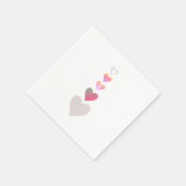 バレンタインデーハートシンプルかわいいパターン スタンダードカクテルナプキン (角)