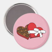 バレンタインデーハートチョコレートボックス マグネット (正面/裏面)
