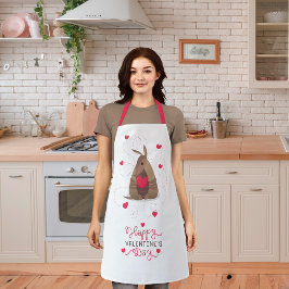 バレンタインデーハートテキサス州アルマジロ エプロン