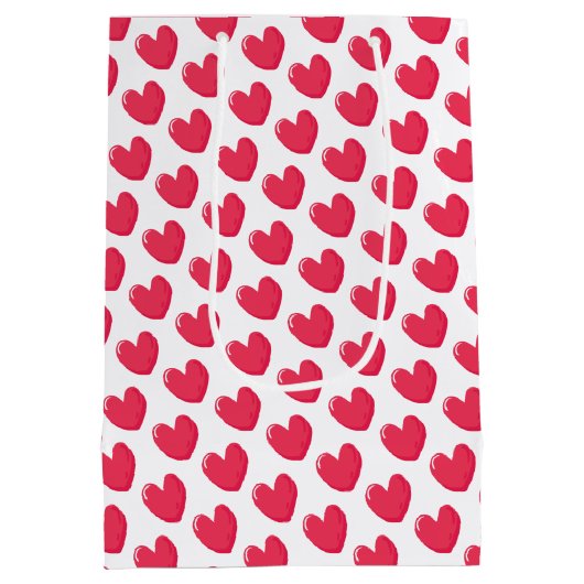 バレンタインデーハートテキサス州アルマジロ ミディアムペーパーバッグ (裏面)