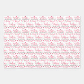 バレンタインデーハートテキサス州アルマジロ ラッピングペーパーシート (正面2)