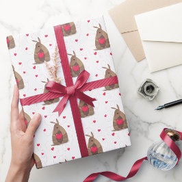 バレンタインデーハートテキサス州アルマジロ ラッピングペーパー