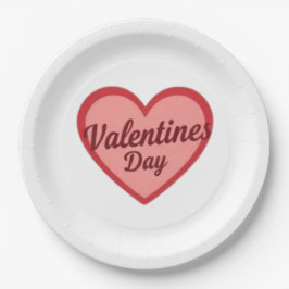 バレンタインデーハートデザイン ペーパープレート