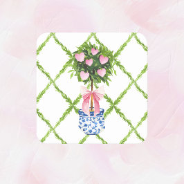 バレンタインデーハートトピアリー，グランミレアル スクエアペーパーコースター