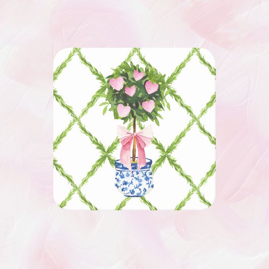 バレンタインデーハートトピアリー，グランミレアル スクエアペーパーコースター