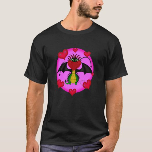 バレンタインデーハートドラゴン10 Tシャツ (正面)