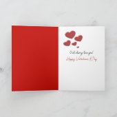 バレンタインデーハートバルーン カード (内部)