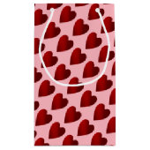 バレンタインデーハートパターン スモールペーパーバッグ (裏面)