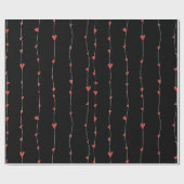 バレンタインデーハートパターン ラッピングペーパー (フラット)