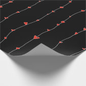 バレンタインデーハートパターン ラッピングペーパー (角)