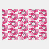 バレンタインデーハートパーソナライズ名蜂みね ラッピングペーパーシート (正面2)