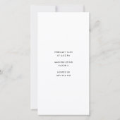 バレンタインデーハートパーティの招待状 (裏面)