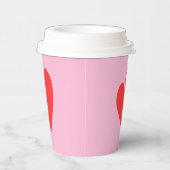 バレンタインデーハートピンクと赤 紙コップ (右)