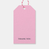 バレンタインデーハートピンクサンキュー ギフトタグ (裏面)