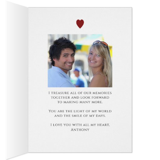 バレンタインデーハートフォトコラージュカスタム文字 (内側 (右))