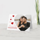バレンタインデーハートフォトホリデー カード (正面)
