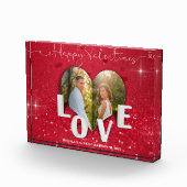 バレンタインデーハートフォトレッドグリッターフォトブロック フォトブロック (右)